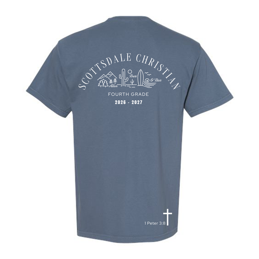 Scottsdale Christian Blue Jean Fourth Grade Tee