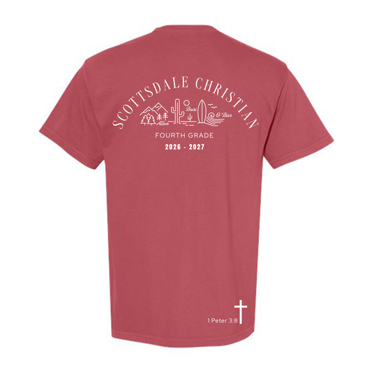 Scottsdale Christian Crimson Fourth Grade Tee